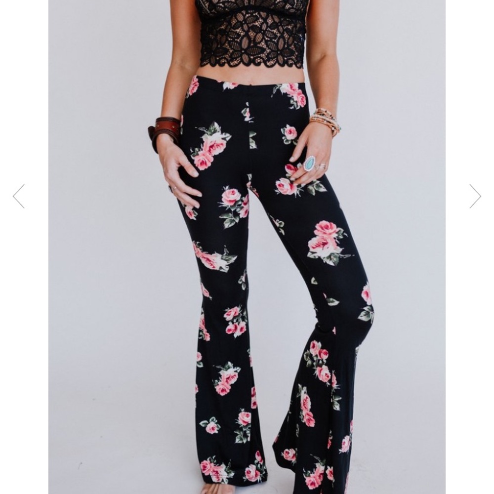 Floral Flare Pants